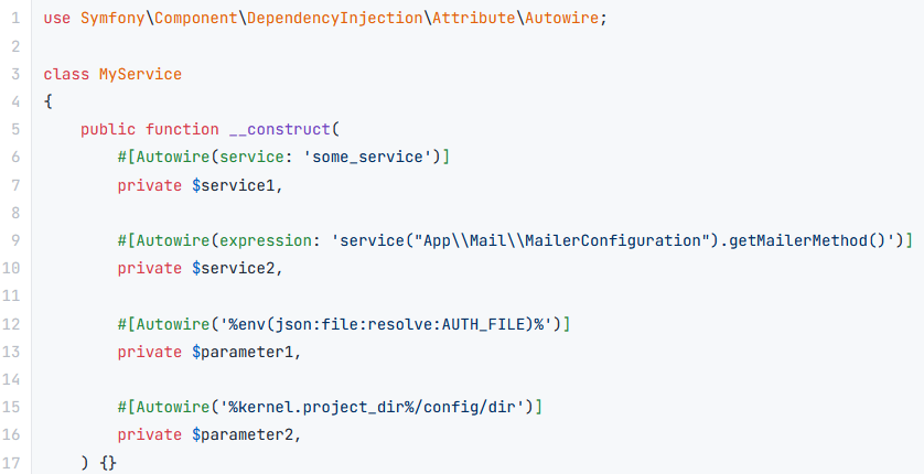 Attribute autowire