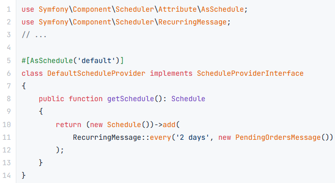 Composant Scheduler